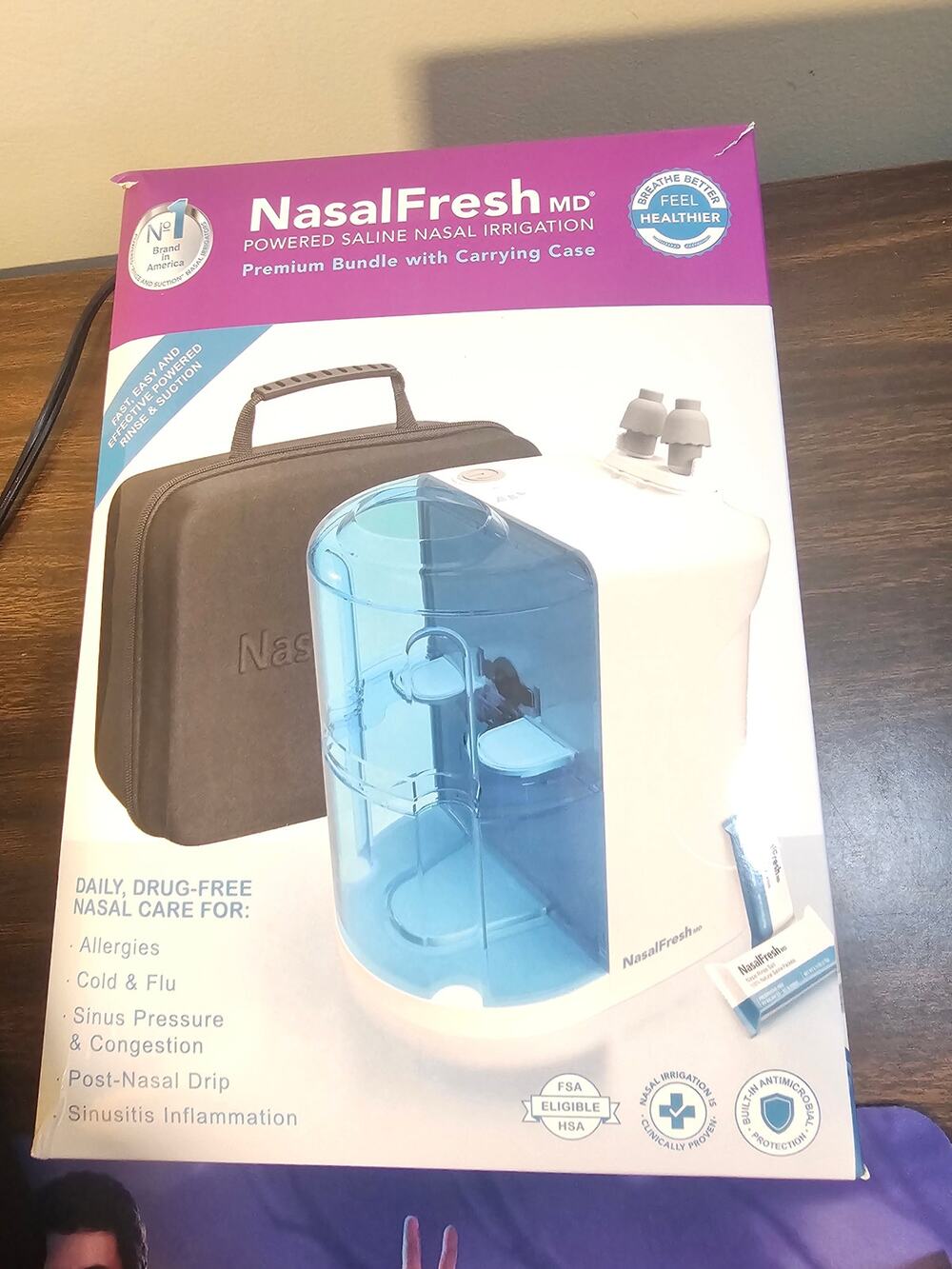 NasalFresh MD Dual Powered Nasal Sinus Irrigation System Rinse Wash Packet